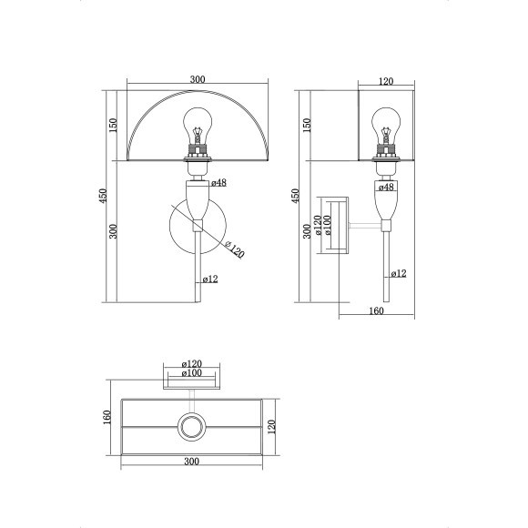 Бра Maytoni Z034WL-01BS Prima под лампу 1xE27 60W Бра Maytoni Z034WL-01BS Prima под лампу 1xE27 60W