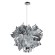 10593/600 Silver LOFT IT CLIZIA Серебристый подвесной светильник, 4 × E27, металлическое основание и пластиковый плафон, IP20