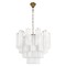 10580/600 White LOFT IT MURANO Подвесной светильник, бронзовое металлическое основание, белые стеклянные плафоны, 10 ламп E14, 400 Вт, IP20