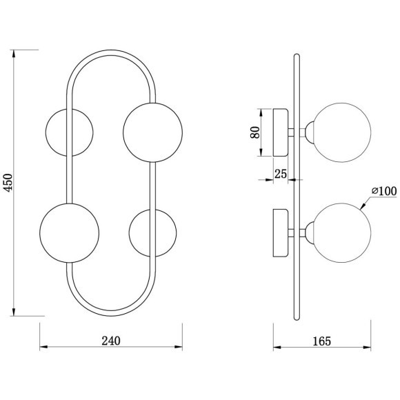 Настенный светильник (бра) Freya FR5233WL-02BS Настенный светильник (бра) Freya FR5233WL-02BS