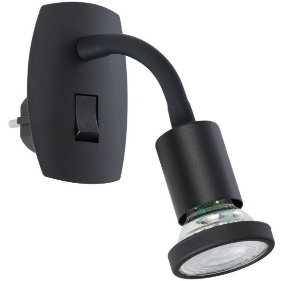 300913  Светод спот PARRINI, 1X4,5W(GU10), сталь, пластик, черный