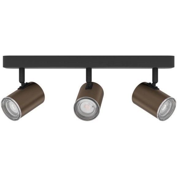 300589 Спот CONSUMA 1, 3X5W(GU10), IP44,сталь, бронзовый, черный