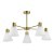 SLE1561-302-05 Светильник потолочный Латунь/Белый E27 5*60W ARKI