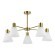 SLE1561-302-05 Светильник потолочный Латунь/Белый E27 5*60W ARKI