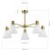 SLE1561-302-05 Светильник потолочный Латунь/Белый E27 5*60W ARKI