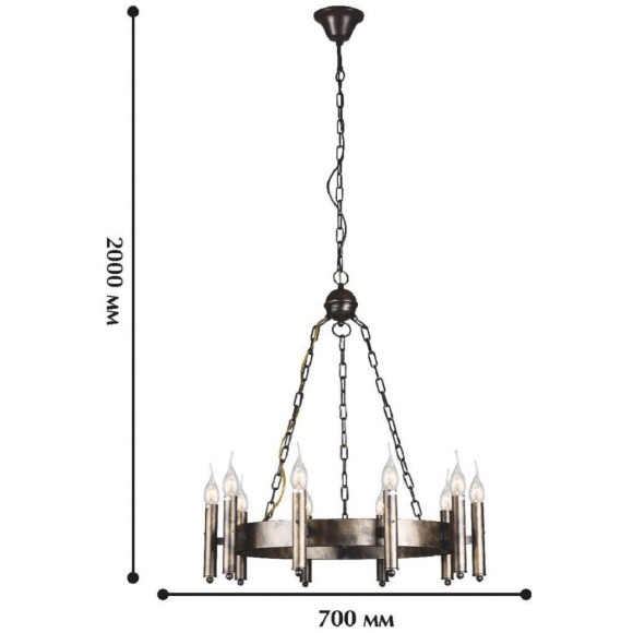 Подвесная люстра Fortezza 1144-10P Подвесная люстра Fortezza 1144-10P