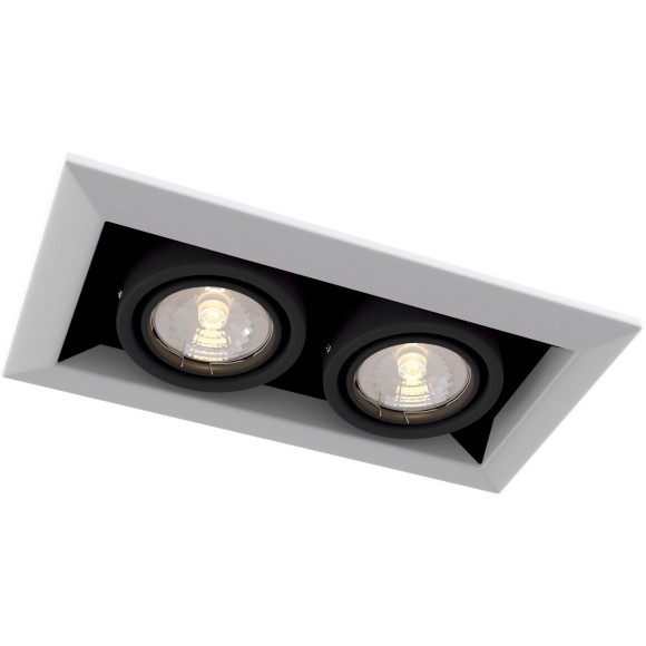 Встраиваемый светильник Maytoni DL008-2-02-W Metal Modern под лампы 2xGU10 50W