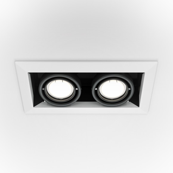 Встраиваемый светильник Maytoni DL008-2-02-W Metal Modern под лампы 2xGU10 50W