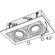 Встраиваемый светильник Maytoni DL008-2-02-W Metal Modern под лампы 2xGU10 50W