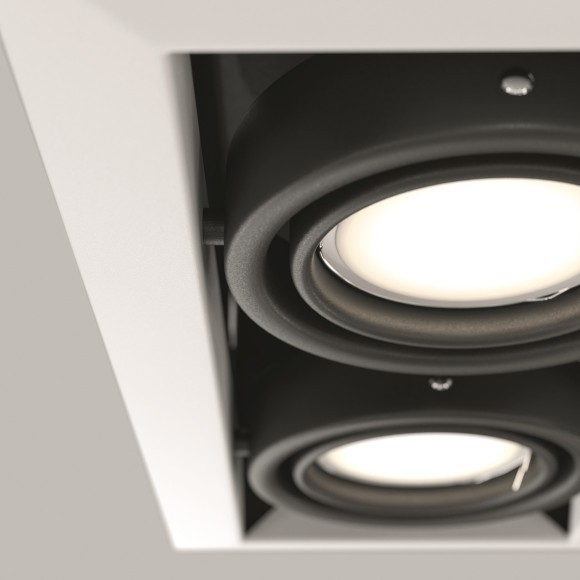Встраиваемый светильник Maytoni DL008-2-02-W Metal Modern под лампы 2xGU10 50W
