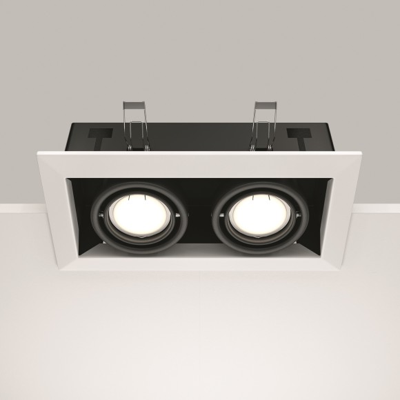 Встраиваемый светильник Maytoni DL008-2-02-W Metal Modern под лампы 2xGU10 50W