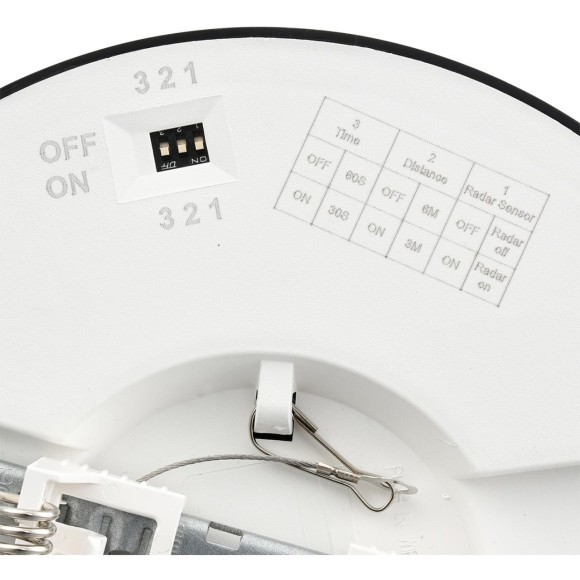 7788/12L Светодиодный тонкий светильник накл/встр. монтажа, датчик движения, мех перекл. цв. температуры, рег. врезного отверстия 12Вт 3000/4000/6500К 960лм IP44 Sonex NEBULA BLACK