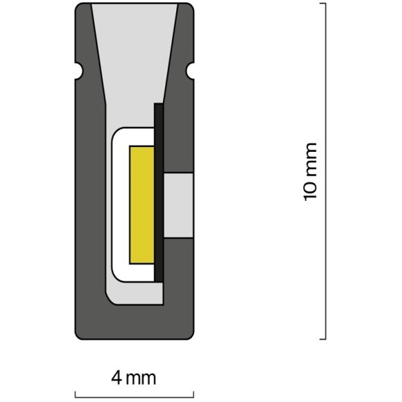 Гибкий неон 10x4 24В 9,6 Вт/м Red IP67 5м 432039