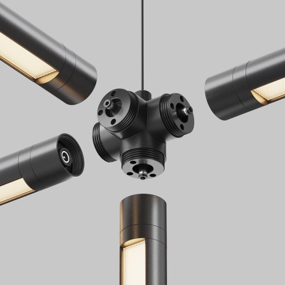 Х-образный вертикальный коннектор для системы Maytoni Shelf без ввода питания CA019L4C-B Х-образный вертикальный коннектор для системы Maytoni Shelf без ввода питания CA019L4C-B