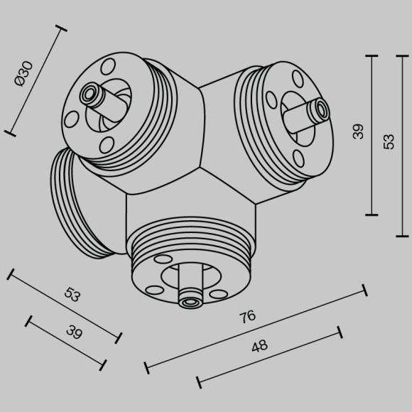 Х-образный вертикальный коннектор для системы Maytoni Shelf без ввода питания CA019L4C-B Х-образный вертикальный коннектор для системы Maytoni Shelf без ввода питания CA019L4C-B