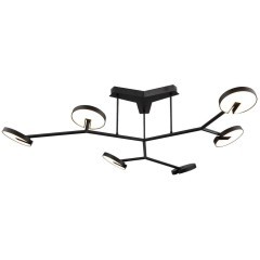 Черная потолочная люстра с 6 плафонами 6x12W 6300лм 3000К CRI90 Favourite 4401-6C Paritet