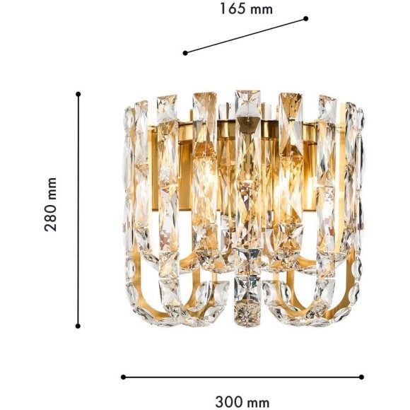 4721-4W, настенный светильник, D165xW300xH280, 4xG9x40W, excluded
