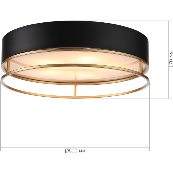 SL1127.432.05 Светильник потолочный ST-Luce Черный, Матовое золото/Белый E27 5*40W CHODO SL1127.432.05 Светильник потолочный ST-Luce Черный, Матовое золото/Белый E27 5*40W CHODO