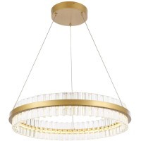 SL383.213.01 Светильник подвесной ST-Luce Матовое золото/Прозрачный LED 1*44W 3000K CHERIO
