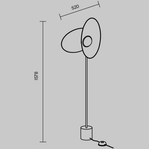Напольный светильник (торшер) Maytoni MOD396FL-L10W3K
