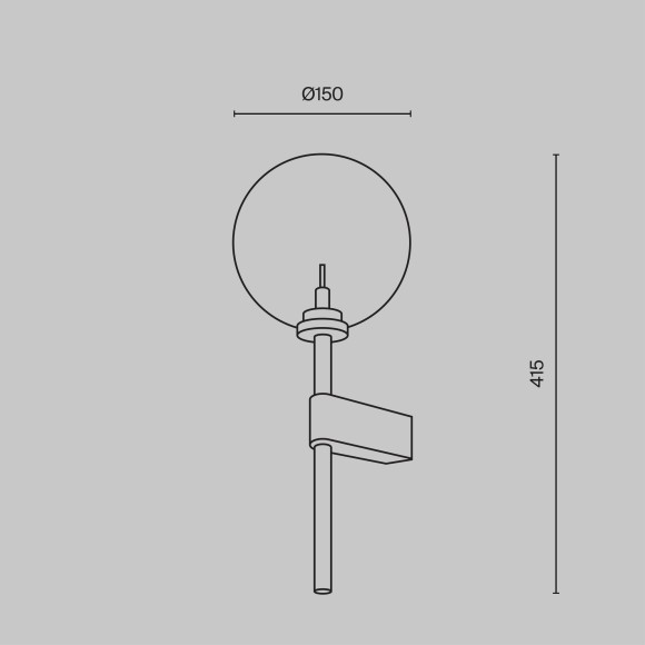 Настенный светильник (бра) Maytoni MOD172WL-01B Настенный светильник (бра) Maytoni MOD172WL-01B