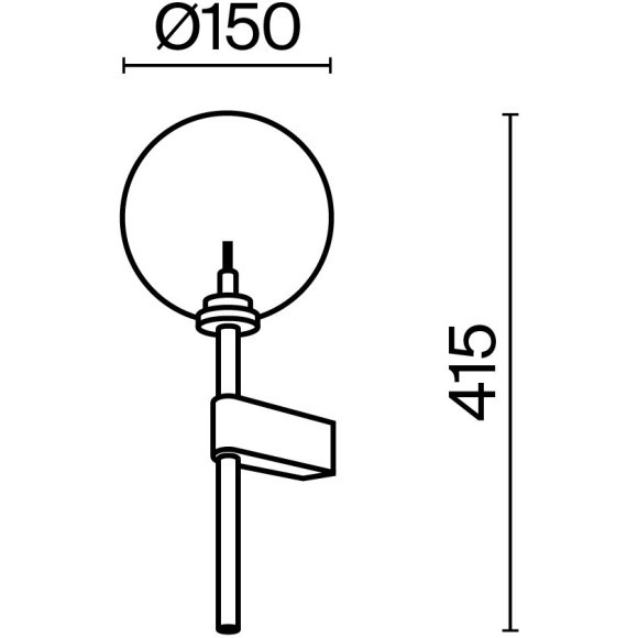 Настенный светильник (бра) Maytoni MOD172WL-01B Настенный светильник (бра) Maytoni MOD172WL-01B