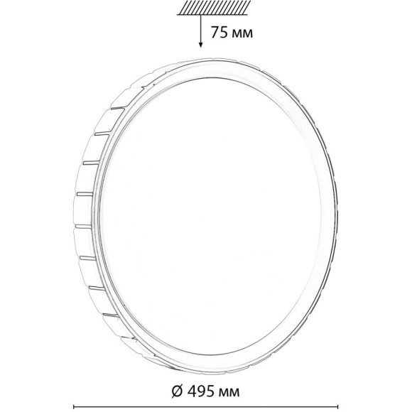 7696/ELN PALE SN 90 Светильник пластик/серебристый LED 76Вт 3000/4000/6000К D495 IP43 CCT KUPI SILVER