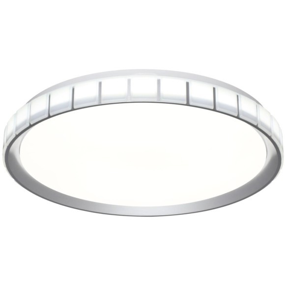 7696/ELN PALE SN 90 Светильник пластик/серебристый LED 76Вт 3000/4000/6000К D495 IP43 CCT KUPI SILVER