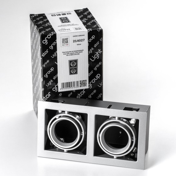 Встраиваемый светильник Lightstar 214027 Cardano под лампы 2xGU5.3 100W