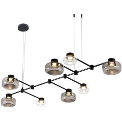 SL6005.403.08 Светильник подвесной ST-Luce Черный/Дымчатый, Прозрачный LED 8*3W 3000K VALLO SL6005.403.08 Светильник подвесной ST-Luce Черный/Дымчатый, Прозрачный LED 8*3W 3000K VALLO