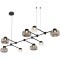 SL6005.403.08 Светильник подвесной ST-Luce Черный/Дымчатый, Прозрачный LED 8*3W 3000K VALLO