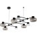 SL6005.403.08 Светильник подвесной ST-Luce Черный/Дымчатый, Прозрачный LED 8*3W 3000K VALLO