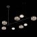SL6005.403.08 Светильник подвесной ST-Luce Черный/Дымчатый, Прозрачный LED 8*3W 3000K VALLO