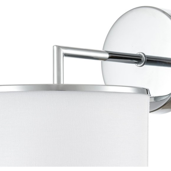 6591/1W CLASSI LN24 хром/белый, металл/текстиль Бра E14 1*40W 220V SUNTORI