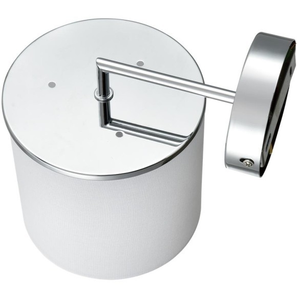 6591/1W CLASSI LN24 хром/белый, металл/текстиль Бра E14 1*40W 220V SUNTORI