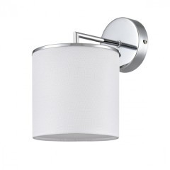 6591/1W CLASSI LN24 хром/белый, металл/текстиль Бра E14 1*40W 220V SUNTORI 6591/1W CLASSI LN24 хром/белый, металл/текстиль Бра E14 1*40W 220V SUNTORI