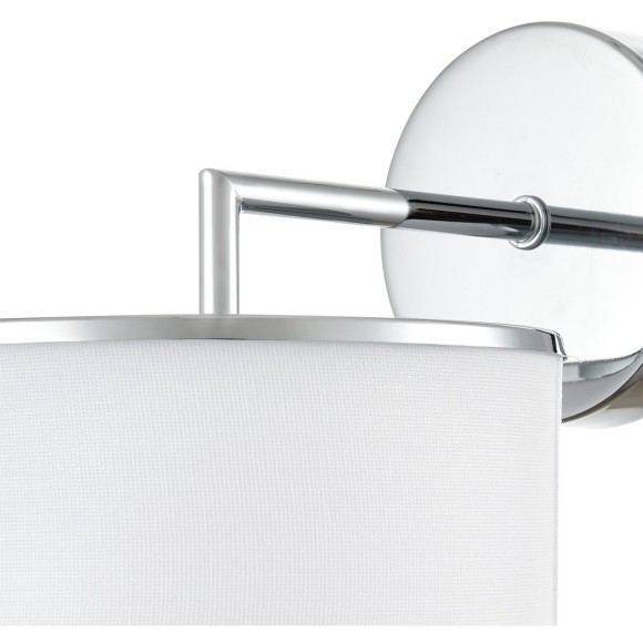 6591/1W CLASSI LN24 хром/белый, металл/текстиль Бра E14 1*40W 220V SUNTORI