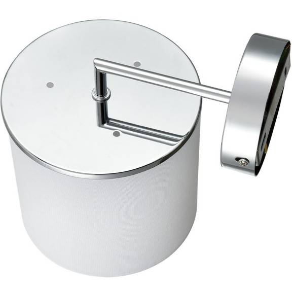 6591/1W CLASSI LN24 хром/белый, металл/текстиль Бра E14 1*40W 220V SUNTORI