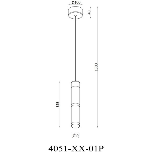 4051/11/01P Stilfort Columnia (Колумния) Никелевый подвесной светильник с прозрачным плафоном LED
