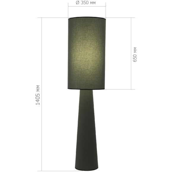 SL1354.705.01 Светильник напольный ST-Luce Хаки/Хаки, Черный E27 1*40W JACKIE