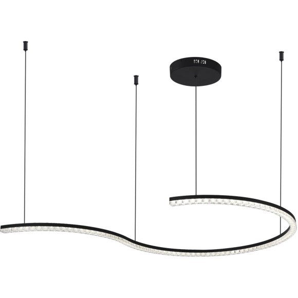 SL1018.403.01 Светильник подвесной ST-Luce черный/прозрачный LED 1*65W 4000K EUCLIDICS