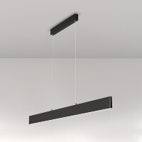 Линейный подвесной светильник Maytoni Step P010PL-L30B4K LED 30Вт 4000K 2200Лм 120° CRI80 черный матовый металлический корпус, макс. высота 1185 мм, двойной свет (вниз основной + вверх)