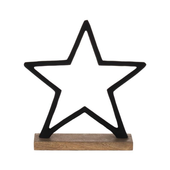 427117 Статуэтка Звезда BALIGUIAN, L250, B60, H260, алюминий, дерево, черный, натуральный 427117 Статуэтка Звезда BALIGUIAN, L250, B60, H260, алюминий, дерево, черный, натуральный