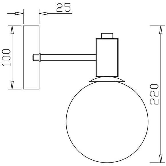 Бра Freya FR5175WL-01BS Globo под лампу 1xE27 60W