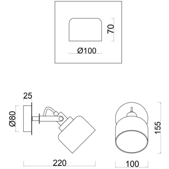 Спот настенный Freya FR5042CW-01B Evette под лампу 1xE14 40W Спот настенный Freya FR5042CW-01B Evette под лампу 1xE14 40W