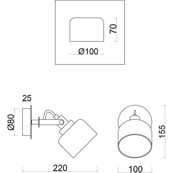 Спот настенный Freya FR5042CW-01B Evette под лампу 1xE14 40W Спот настенный Freya FR5042CW-01B Evette под лампу 1xE14 40W