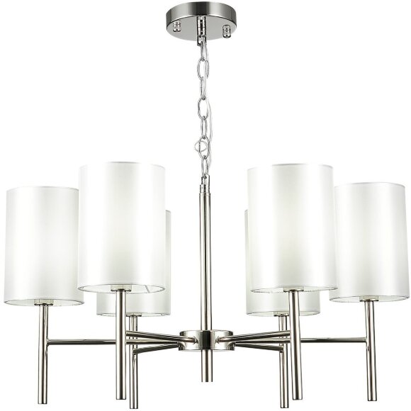 SLE107303-06 Светильник подвесной Никель/Белый E14 6*40W NOIA