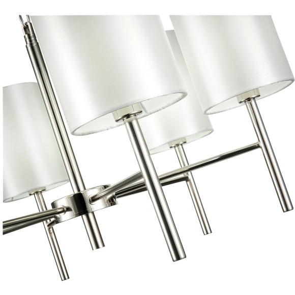 SLE107303-06 Светильник подвесной Никель/Белый E14 6*40W NOIA