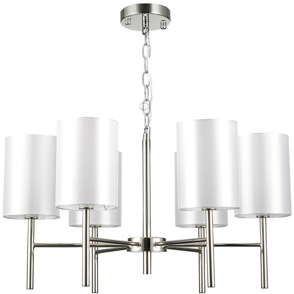 SLE107303-06 Светильник подвесной Никель/Белый E14 6*40W NOIA