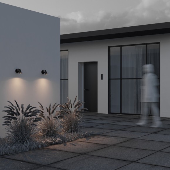 Уличный настенный светильник Maytoni O025WL-01B SCOPE IP65 под лампу 1xGU10 50W